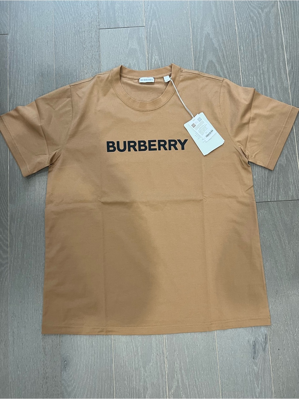 Burberry Camel Logo Short-Sleeve Tee